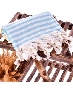 Chicago Turkish Throws Towels – Peshtemal Beach Towels Blue 3