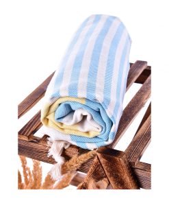 Chicago Turkish Throws Towels – Peshtemal Beach Towels Blue 4