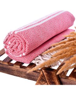 Cophenag Turkish Throws Towels – Peshtemal Beach Towels Pink 4