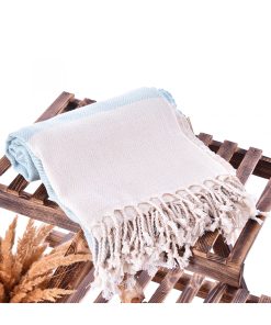 Montreal Turkish Hand Towels – Peshtemal Beach Towels Cloud Blue 2