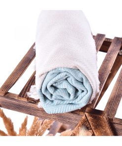 Montreal Turkish Hand Towels – Peshtemal Beach Towels Cloud Blue 5