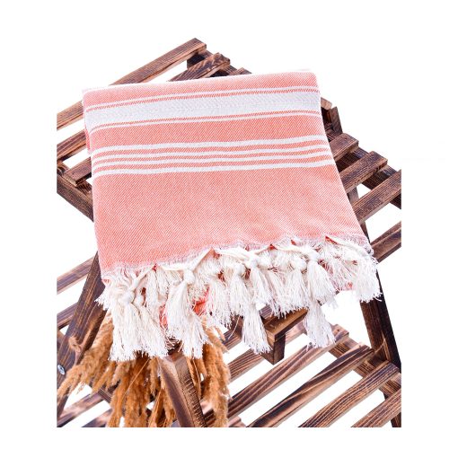 Paris Turkish Hand Towels – Peshtemal Beach Towels Orange 2 2