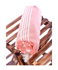 Paris Turkish Hand Towels – Peshtemal Beach Towels Orange 2 3