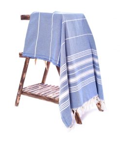 Paris Turkish Throws Towels – Peshtemal Beach Towels Blue 2