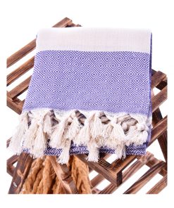 Santiago Diamond Turkish Hand Towels – Peshtemal Beach Towels Purple 3 2