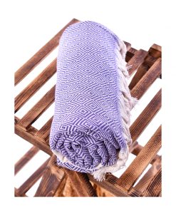 Santiago Diamond Turkish Hand Towels – Peshtemal Beach Towels Purple 3 3