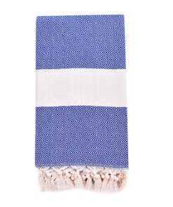 Santiago Diamond Turkish Towels – Peshtemal Beach Towels Blue 2 1